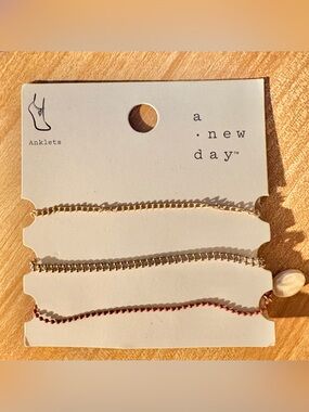 Target A New Day 3 piece Ankle Bracelet’s Gold Silver Copper Color Anklets New